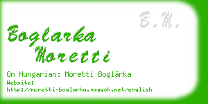 boglarka moretti business card
